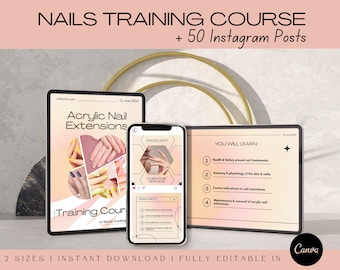 Acrylic Nails Training Course | DIY E-Book & Social Media Posts