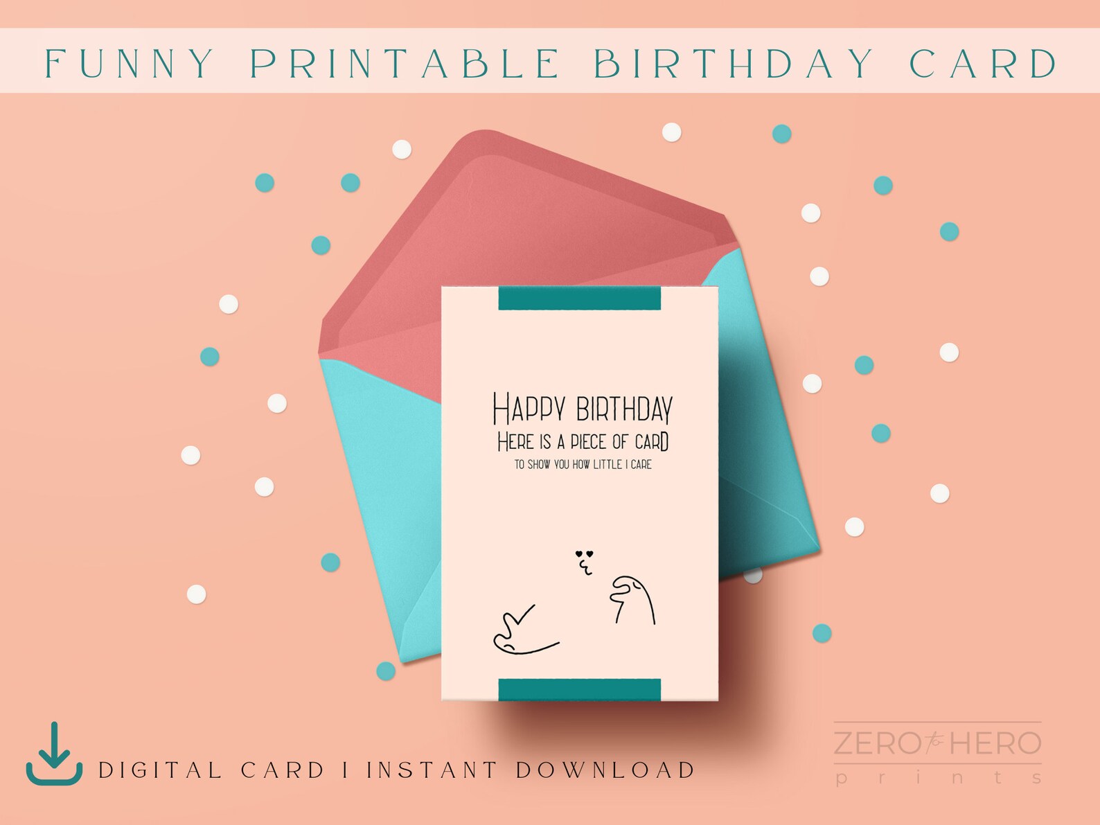 Printable Card Funny Printable Birthday Card Downloadable Birthday Card ...