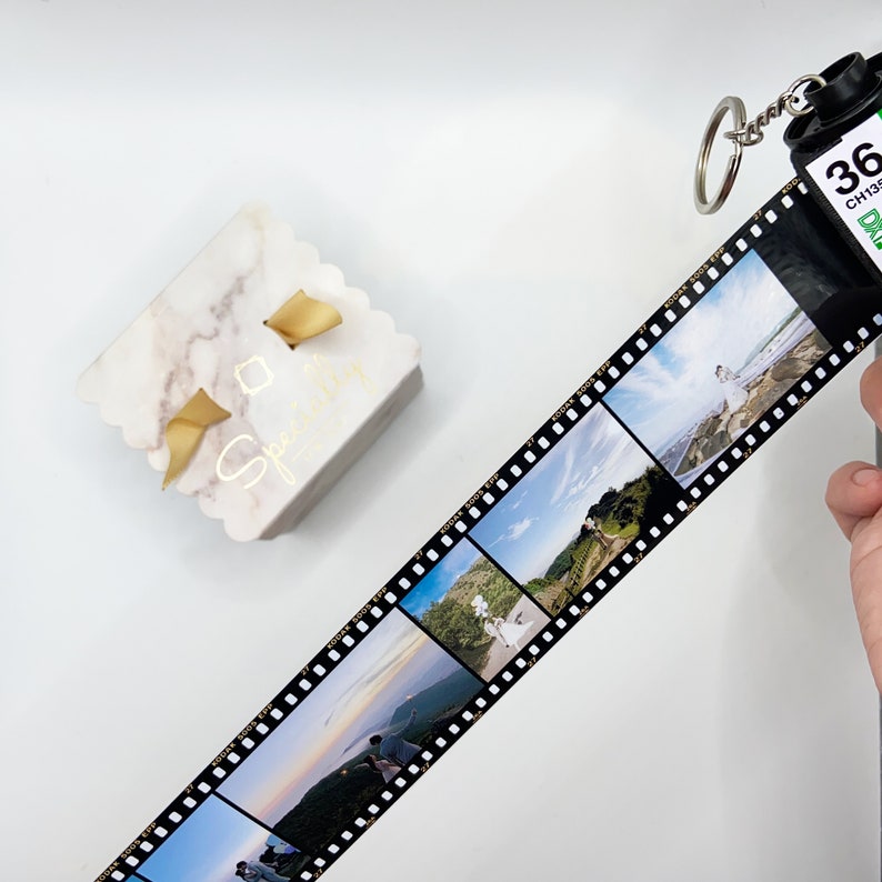 Film Roll Keyring Baby Footprint Photo Keyring Film Roll Etsy UK
