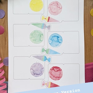 6 Namenkärtchen Namensschilder Papier Tischdeko Einschulung Erster Schultag mint gelb blau rosa pink flieder personalisierbar Tischkarten