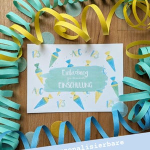 Article numérique : Cartons d'invitation pour la scolarisation | Invitations de rentrée scolaire pour la rentrée scolaire bleue