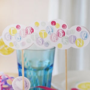 Download - Digital: Cake topper for a child&#39;s birthday | A highlight for the birthday child on every cake - colorful