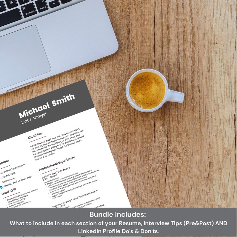 Editable one pager professional resume template ats friendly resume