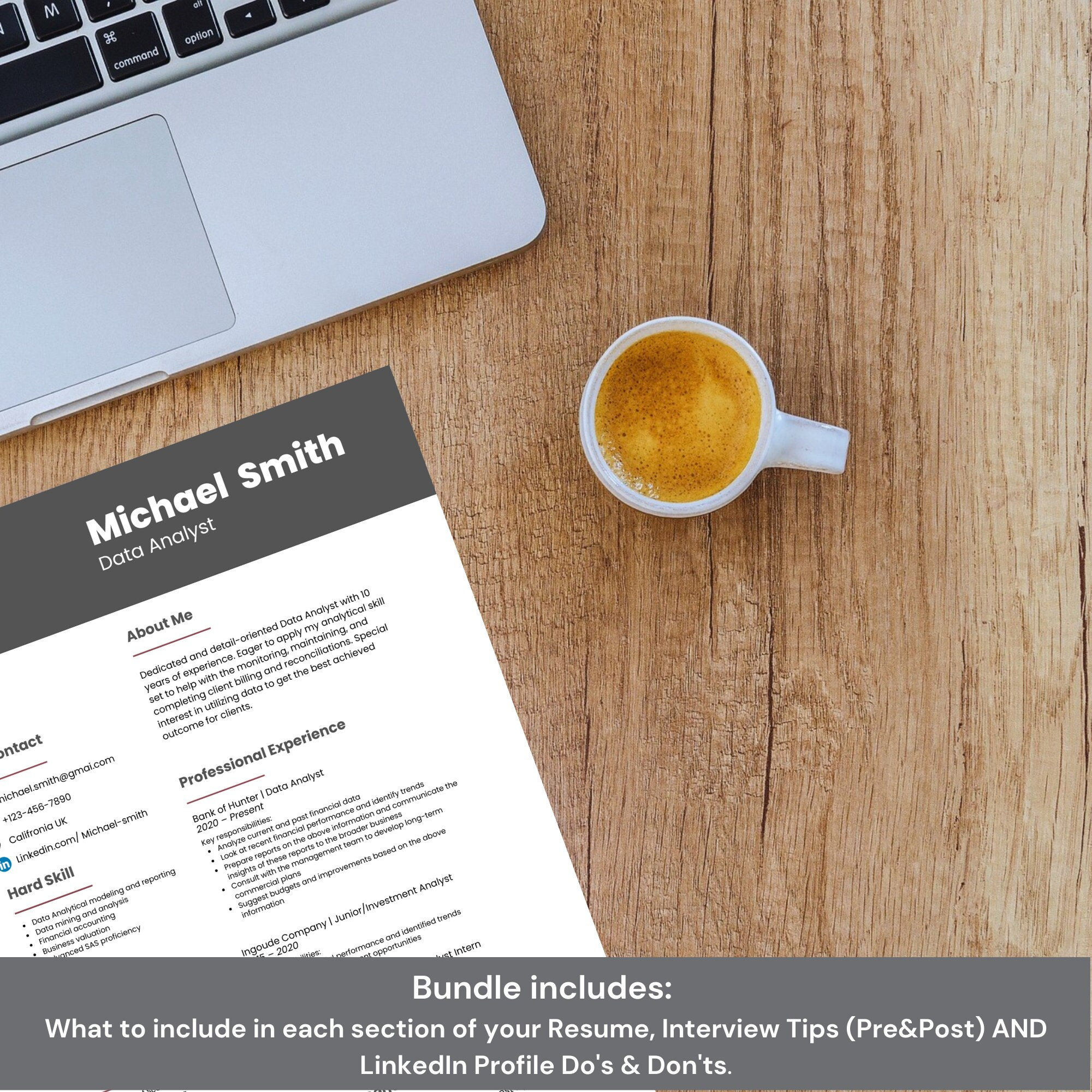 Editable one pager professional resume template ats friendly resume