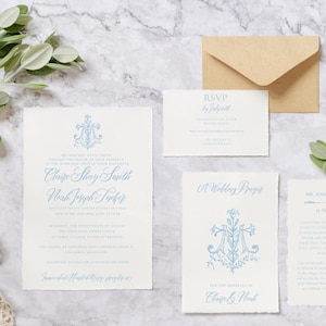 Catholic Wedding Invitation Suite Template with Marian Symbol