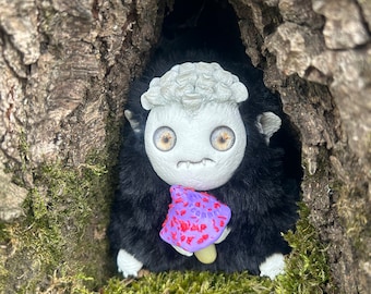 Handmade fantasy OOAK doll, plush creepy creature