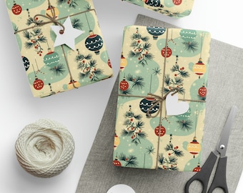 Vintage Christmas Wrapping Paper - Wrapping paper Roll