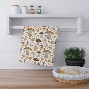 Whimsical Mushroom Tea Towel - Perfect Mushroom Kitchen Decor and Gift