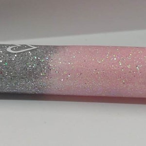 Silver and Light Pink with White Hearts Papermate Ink Joy Gel Pen 0.7