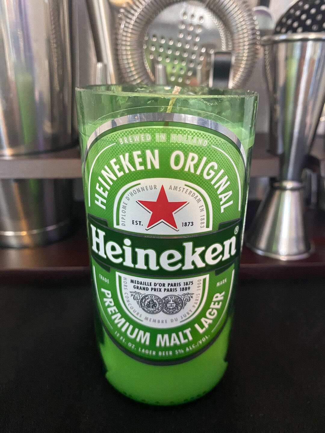 Heineken Beer Bottle Candle Beer Goggles Scent Etsy
