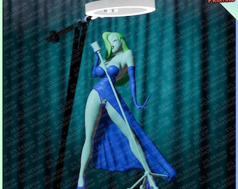 Figura STL de Diva Curvilínea: modelo de resina imprimible en 3D de alta calidad para exhibición en dioramas.