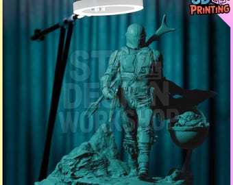 The Mandalorian STL File – 3D Printable Action Figure | Sci-Fi Character Model for Resin & FDM Printing