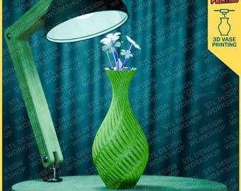Modern Spiral Vase STL – 3D Printable Elegant Home Decor Design