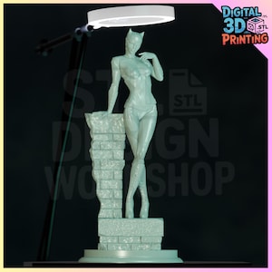 Catwoman High quality STL File, 3D Digital Printing STL File for 3D Printers, Movie Characters, Games, Figures, Diorama 3D