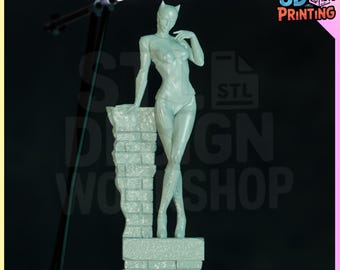 Catwoman High quality STL File, 3D Digital Printing STL File for 3D Printers, Movie Characters, Games, Figures, Diorama 3D