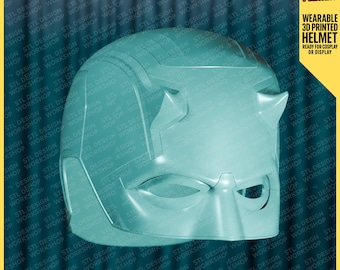 Máscara de justiciero ciego STL: casco de cosplay imprimible en 3D para exhibir o usar
