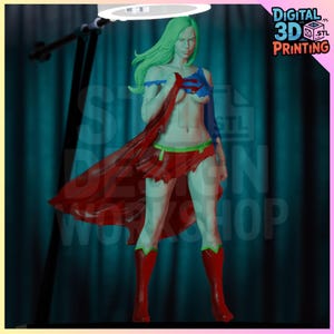 Exclusive Super Woman 3D STL File - 3D Design 3D Exclusive Super Woman STL