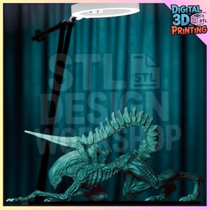 Alien Xenomorph Statue High Quality 3D Printer Files 3D STL model Print STL File 3D Digital Printing STL File for 3D Printers