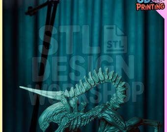 Alien Xenomorph Statue High Quality 3D Printer Files 3D STL model Print STL File 3D Digital Printing STL File for 3D Printers