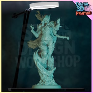 Sylvanas Windrunner 3D Print STL File for 3D Printing,3D Digital,Instant Download Drive Link,Sylvanas StatueSTL,World Of Warcraft STL Figure
