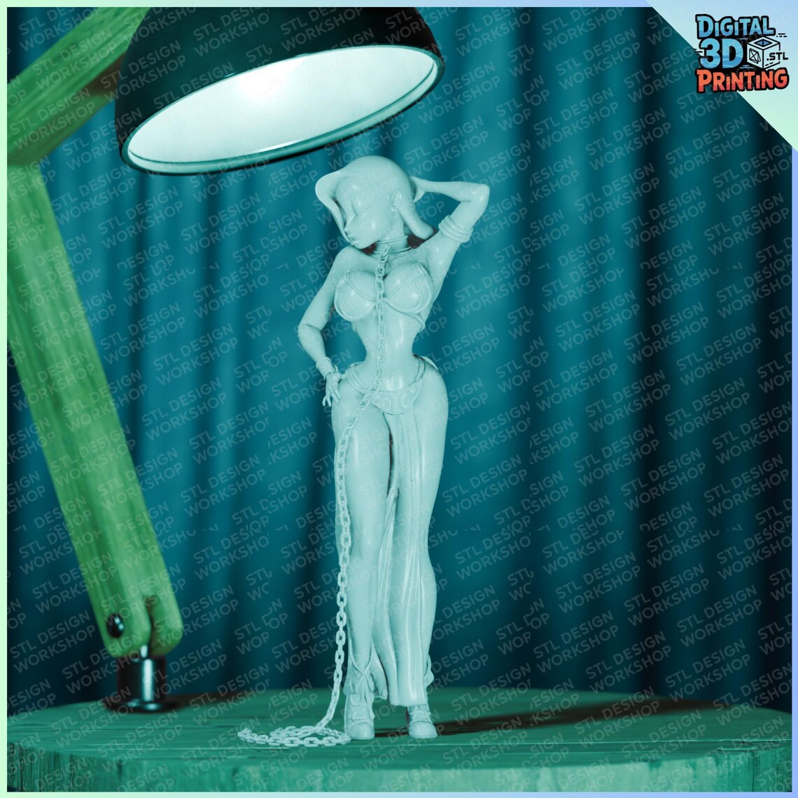 Stylized Femme Fatale STL – 3D Printable Resin Figure for Collectors ...