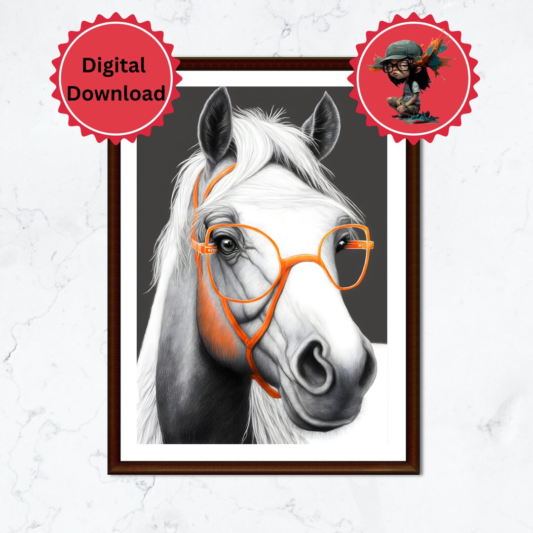 Horse Art Black and White Home Poster Art Horse Art Wall Art Etsy