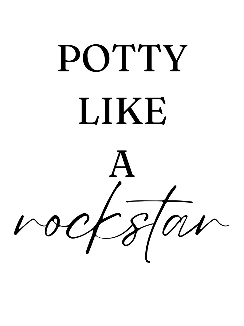 Potty Like a Rockstar Digital Download - Bathroom Wall Art - Etsy