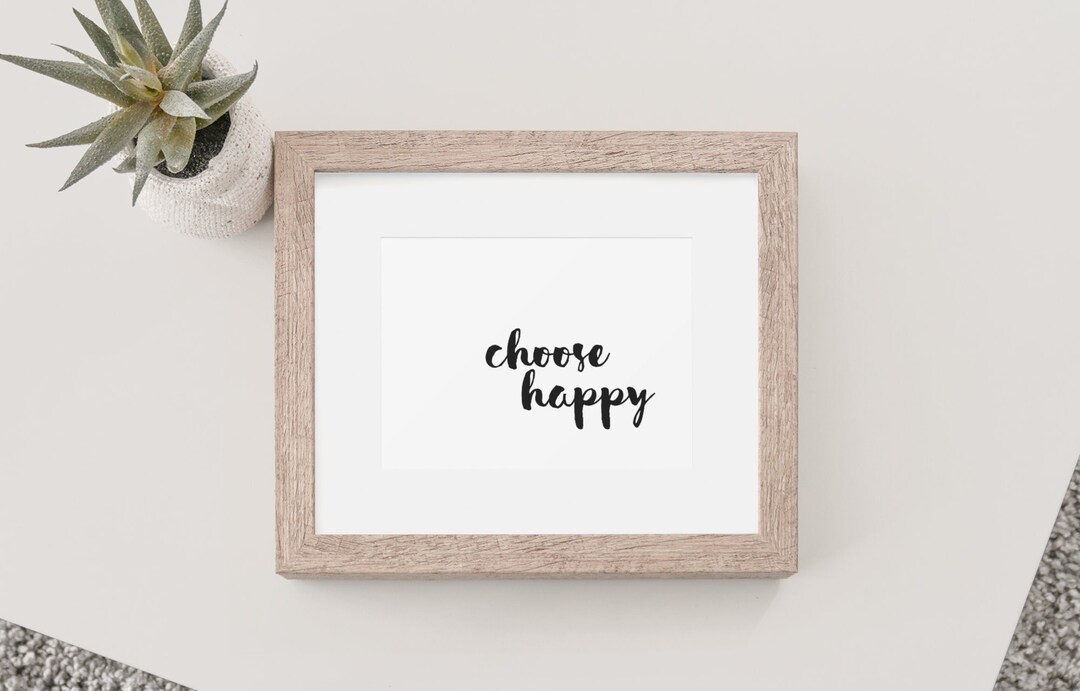Choose Happy - Wall Art - Digital Download - Etsy