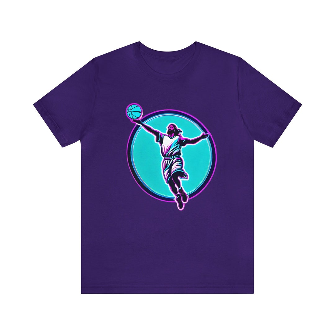 Jesus Playing Basketball Jesus Tshirt Jesus Basketball Etsy