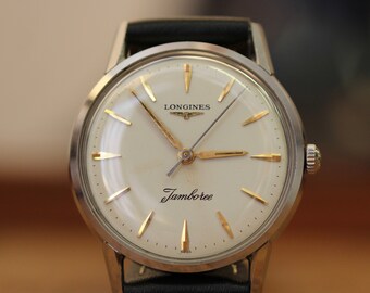 Vintage 1958 Longines Jamboree Dresswatch Swiss Made Reference 6884-1 Gents Mechanical Watch Steel