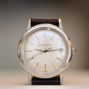 Orologio meccanico automatico da uomo Eterna Matic Cal.1426, vintage anni '60, svizzero, in acciaio inossidabile, 34 mm.