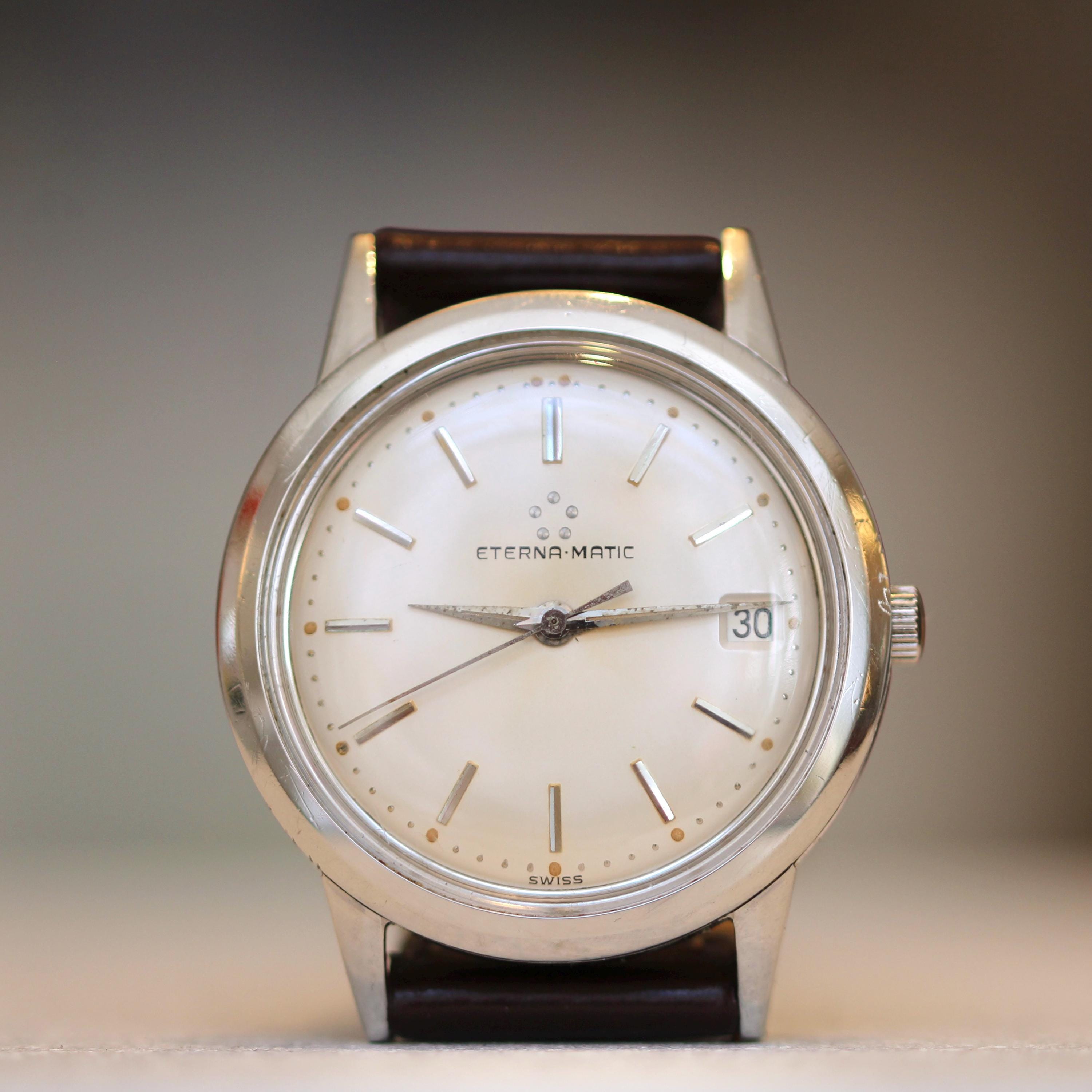 Vintage 1960s Eterna Matic Cal.1426 Coin Case Gents Vintage 1960s Eterna Matic Cal.1426 Coin Case Gents