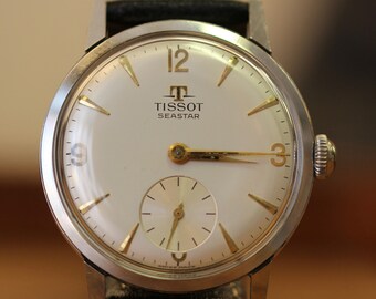 Vintage 1960 Tissot Seastar Subsecond Cal.27 B-1 Mechanical Gents Dresswatch Steel Swiss Made Ref. 51049