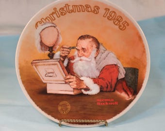 レア！LP N.S.P10周年記念盤 帯付き中古品 見本盤 Christmas 1985 Grandpa Plays Santa Collector Plate Series, Holiday