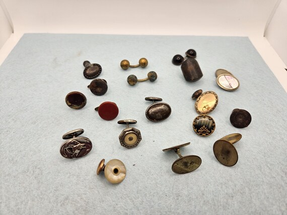 Vintage Cuff Links, Studs and Buttons for Craftin… - image 4