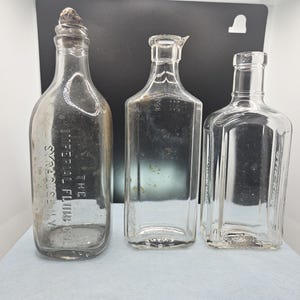 Vintage Cork Top Bottles - Group of 3