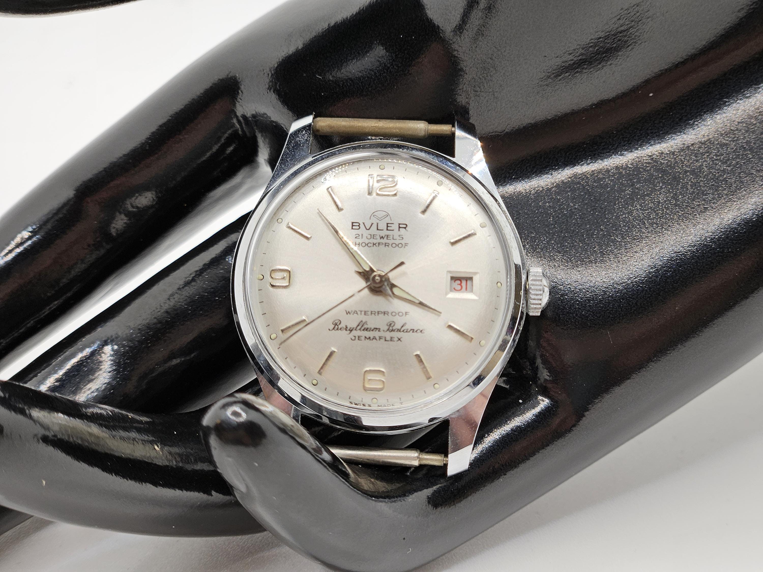 Buller Watch Vintage Buler Swiss Made Mechanical Watch 21 Jewels, Waterproof, With ...