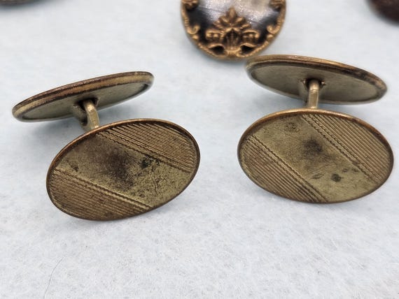 Vintage Cuff Links, Studs and Buttons for Craftin… - image 8