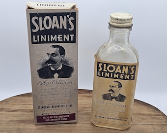 Vintage Sloan's Liniment Box and Bottle