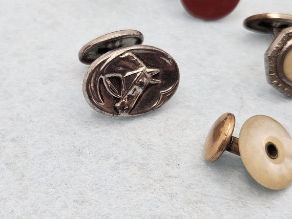 Vintage Cuff Links, Studs and Buttons for Craftin… - image 6