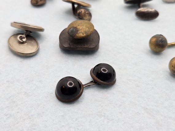 Vintage Cuff Links, Studs and Buttons for Craftin… - image 10