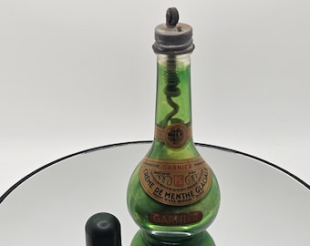 Vintage Garnier Creme de Menthe Bottle Lighter