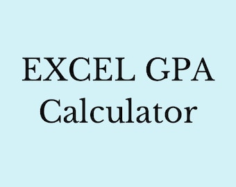 ¡Calculadora de GPA de EXCEL! ¡Perfecto para estudiantes de secundaria y universitarios para realizar un seguimiento de su GPA!