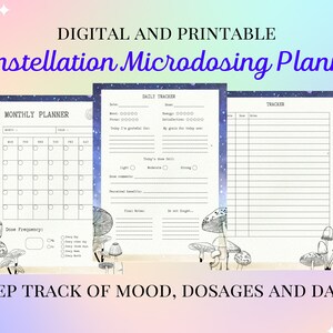 Constellation Microdosing Journal, keep track of your mood, Energy, satisfaction and focus! Printable PDF and Goodnotes Digital Planner