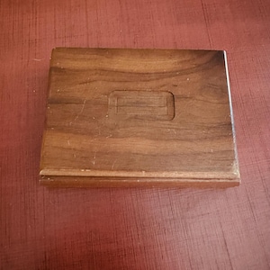 Wooden Playing Card Box | Hinged Lid Storage | Rustic Wood Box | Vintage Style Decor