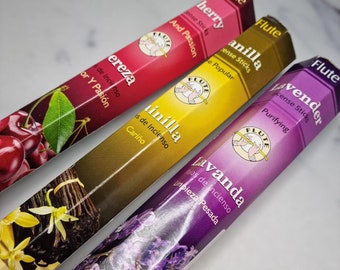 Flute Incense Sticks Vanilla/Cherry/Lavender