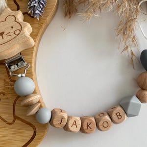 Pacifier chain with heart | Personalized | Birth gift | Pacifier chain with name | Unique gift | Baby gift | Boy