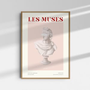 Les Muses, DIGITAL PRINT, digital poster, Greek print, Bust Print, Greek Poster, Wall Decor, Digital Wall Art, Modern Classic Wall Art