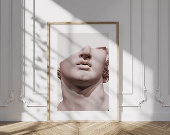 Minimalist Greco-Roman Half-Head Bust Art, DIGITAL Print, Art, Vintage Art, Modern Art, Eclectic Art, Wall Art, Greek Art, Greek Statue