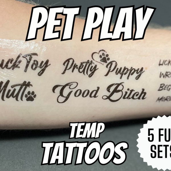 Pup Play Tattoos Bdsm tattoos Good Girl good boy puppy pet play pretty puppy good toy good bitch fucktoy piss slut